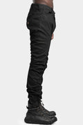 Slim curved leg jeans, Leather effect