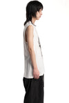 Julius_7 | SS26 - Printed Sleeveless T-Shirt, White 937CPM3