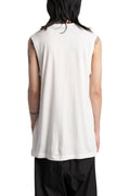 Julius_7 | SS26 - Printed Sleeveless T-Shirt, White 937CPM3