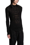 Julius_7 | SS26 - Lace Jacquard Mock Neck Sweater, 937CUM5