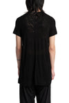 Julius_7 | SS26 - Lace Jacquard Longline T-Shirt, 937CUM6