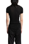 Julius_7 | SS26 - Silk Mix Crewneck Lightweight T-Shirt Black 937CUM26