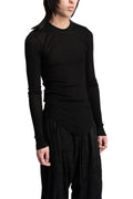 Julius_7 | SS26 - Silk Mix Crewneck Lightweight Sweater Black 937CUM25