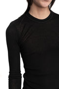 Julius_7 | SS26 - Silk Mix Crewneck Lightweight Sweater Black 937CUM25
