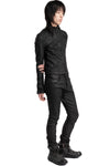 Julius_7 | SS26 - Slim Fit Zip Up Coated Denim Jacket, 937BLM2
