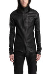 Julius_7 | SS26 - Coated Cotton Zip Hooded Sweater, 937CUM2-C