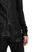 Julius_7 | SS26 - Coated Cotton Zip Hooded Sweater, 937CUM2-C
