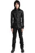Julius_7 | SS26 - Coated Cotton Zip Hooded Sweater, 937CUM2-C