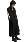 Julius_7 | SS26 - Draped Sleeveless Longline Jacquard Vest, 937VEM1