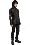 Isaac Sellam | SS26 - High Neck Lambskin Leather Jacket, IMPARABLE