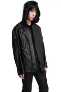 Isaac Sellam | SS26 - Hooded Membrane Leather Jacket, PREVENANT