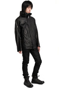Isaac Sellam | SS26 - Hooded Membrane Leather Jacket, PREVENANT