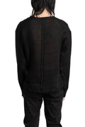 SAN263-1 | SS26 - Woven Linen Raw Sweater, SS26-0505