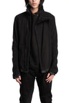 69 by Isaac Sellam | SS26 - Structured cotton high neck jacket, Black ASYMETRIQUE