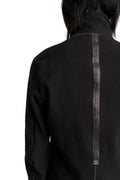 69 by Isaac Sellam | SS26 - Structured cotton high neck jacket, Black ASYMETRIQUE