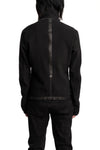 69 by Isaac Sellam | SS26 - Structured cotton high neck jacket, Black ASYMETRIQUE