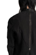 69 by Isaac Sellam | SS26 - Anatomical Pattern Structure Cotton Bomber Jacket, Black ANATOMIQUE