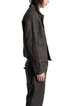 Blackmerle | SS26 - Ink Coated Flax Trucker Jacket, 261-J01-500IC