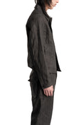 Blackmerle | SS26 - Ink Coated Flax Trucker Jacket, 261-J01-500IC
