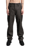 Ink-Coated Flax Trousers