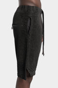 MD75 | SS25 - Drop crotch Knit cotton shorts, Washed antra MD12235