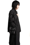 0-Hide | Small folded messenger leather bag, Black F25B3b