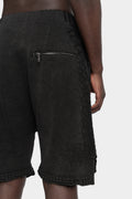 MD75 | SS25 - Drop crotch Knit cotton shorts, Washed antra MD12235