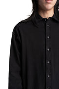 Andrea Ya'aqov | SS26 - Oversized cotton shirt, Black 26MGUW16