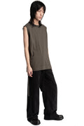 Andrea Ya'aqov | SS26 - Relaxed tank top, Smoked brown 26MOPW20