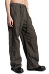 Andrea Ya'aqov | SS26 - Wide cotton poplin pants, Smoked brown 26MPAP24
