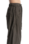 Andrea Ya'aqov | SS26 - Wide cotton poplin pants, Smoked brown 26MPAP24