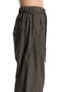 Andrea Ya'aqov | SS26 - Wide cotton poplin pants, Smoked brown 26MPAP24