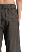 Andrea Ya'aqov | SS26 - Wide cotton poplin pants, Smoked brown 26MPAP24