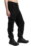 Never Enough | SS26  - Linen cargo pants, Black MPA082