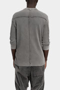 Thom Krom | AW25 - Ribbed 3/4 sleeve t-shirt, Used grey MTS895