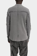 Thom Krom | AW25 - Ribbed jersey cotton shirt, Used grey MTS894