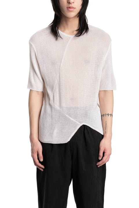 La Haine Inside Us | SS26 - Lightweight knit tee, White, front view