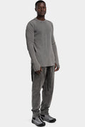 Thom Krom | AW25 - Ribbed long sleeve t-shirt, Used grey MTS898