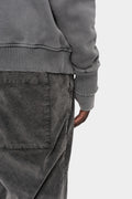 Thom Krom | AW25 - Hooded raglan sweater, Used grey MS187