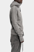 Thom / Krom | SS25 - Hood zip up sweater, Used grey MSJ691