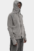 Thom / Krom | SS25 - Hood zip up sweater, Used grey MSJ691