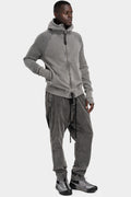 Thom / Krom | SS25 - Hood zip up sweater, Used grey MSJ691