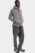 Thom / Krom | SS25 - Hood zip up sweater, Used grey MSJ691