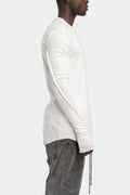 Thom Krom | AW25 Piped seams long sleeve tee, MTS900 White 
