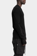 Thom Krom | AW25- Long sleeve tee, Black MTS889