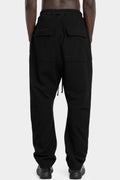 Thom Krom | AW25 - Drop crotch drawstring pants, Black MST503