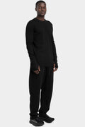 Thom Krom | AW25 - Ribbed long sleeve t-shirt, MTS898 Black