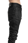 Regular Fit Coated Jeans, Black Leather