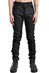 Slim Fit Coated Jeans, Black Leather