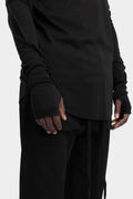 Thom Krom | AW25 Piped seams long sleeve tee, MTS900 Black
